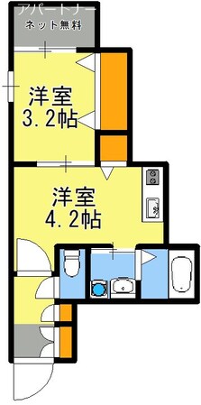 中郡駅 徒歩7分 2階の物件間取画像